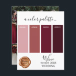 Wine Wedding colours Palette Card 2023<br><div class="desc">Wine Wedding colours Palette Card 2023</div>