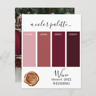 Wine Wedding colours Palette Card 2023