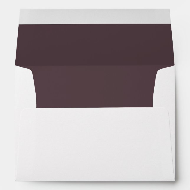 Wine Wedding Elegant Modern Return Address Envelope (Back (Bottom))