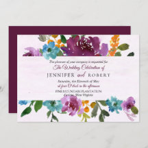 Wine Wedding Invitation Horizontal Radiance Bridal