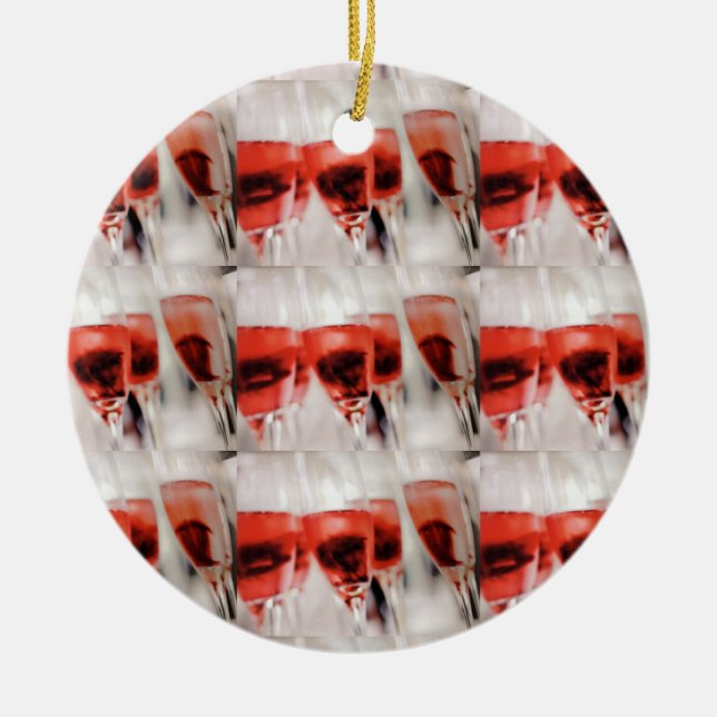 WINE WINE AND MORE WINE TREE ORNAMENT (Front)