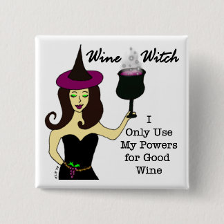 Wine Witch Button