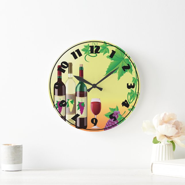 Wine With Grapes Clock (Creator Uploaded)