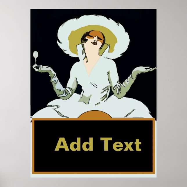 Wine Woman & Add Text Here Poster (Front)