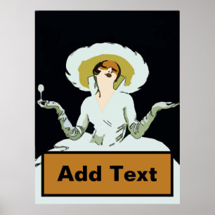 Wine Woman & Add Text Here Poster