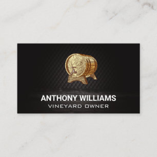 Wine Wood Barrel Business Card