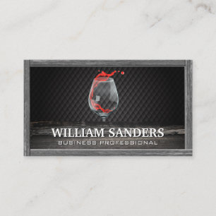 Wine Wood Trim Border Business Card
