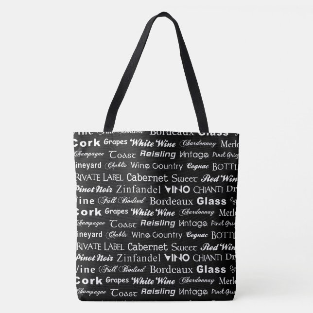 WINE WORDS TOTE BAG (Front)