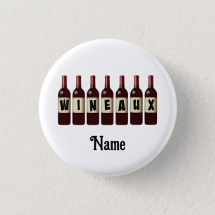 Wineaux Red Wine Bottle Lineup Customised 3 Cm Round Badge