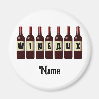 Wineaux Red Wine Bottles Lined Up Customised
