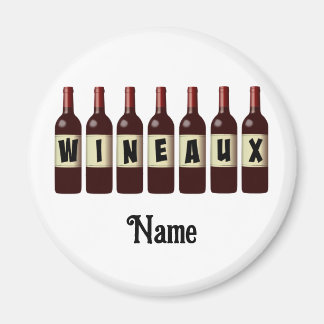 Wineaux Red Wine Bottles Lined Up Customised Magnet