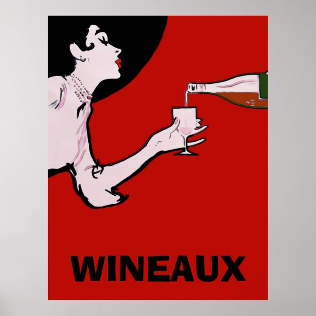 Wineaux  Vintage Lady Posters (Front)