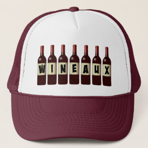 Wineaux Wine Bottles Lineup Trucker Hat