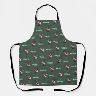 Winedeer Funny Couples Christmas Matching Holiday Apron