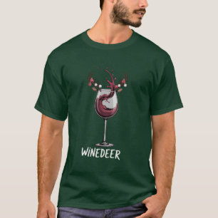 Winedeer Funny Couples Christmas Matching Holiday T-Shirt