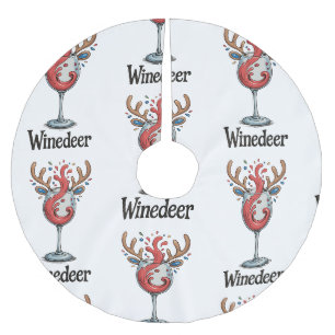 Winedeer Reindeer Christmas Xmas Matching Family Brushed Polyester Tree Skirt