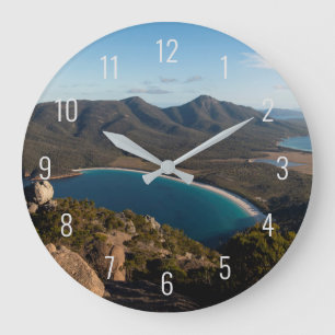 Wineglass Bay Tasmania Australia Landscape Large Clock