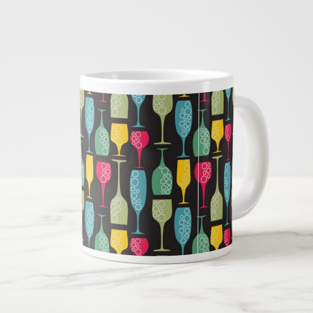 Wineglass Large Coffee Mug (Front Right)