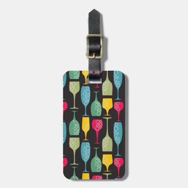 Wineglass Luggage Tag (Front Vertical)