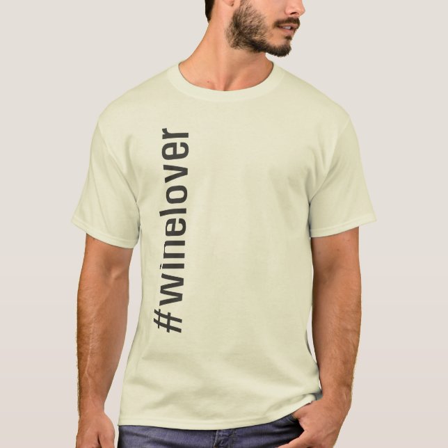 #winelover Vertical T-Shirt (Front)