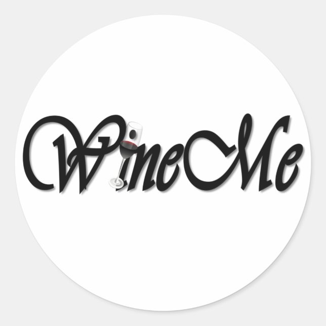 WineMe Classic Round Sticker (Front)