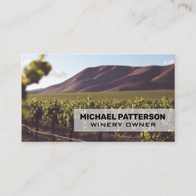 Winery Background Business Card (Front)