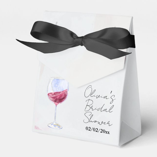 Winery bridal shower  favour box (Front Side)
