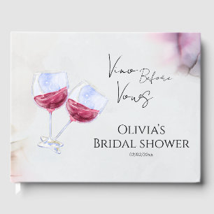 Winery bridal shower  guest book