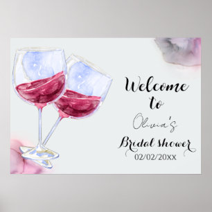 Winery bridal shower poster