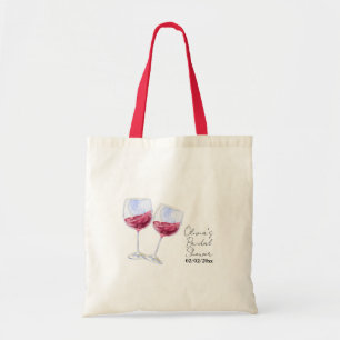 Winery bridal shower tote bag