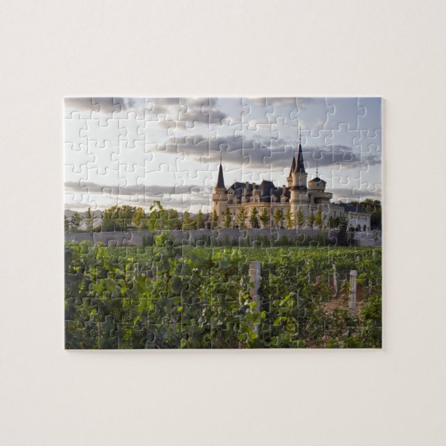 Winery building seen from the vineyard at jigsaw puzzle (Horizontal)
