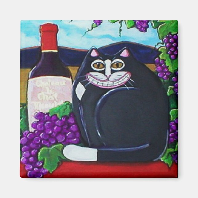 Winery Cat Magnet (Front)