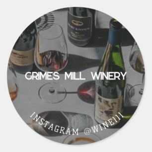 Winery Classic Round Sticker