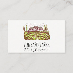 Winery Estate   Wine Stains Business Card