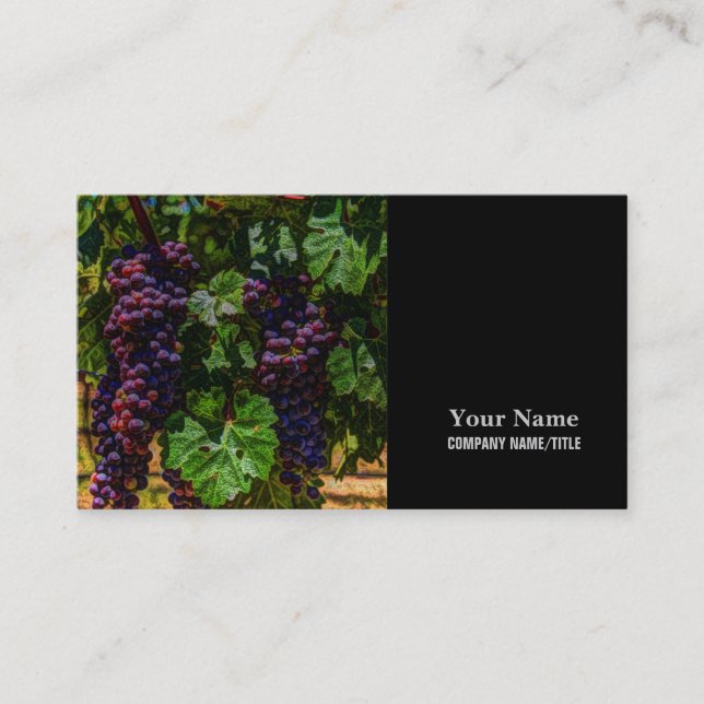 Winery Grapevine sunny tuscany vineyard grapes Business Card (Front)