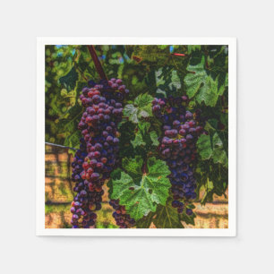 Winery Grapevine sunny tuscany vineyard grapes Napkin