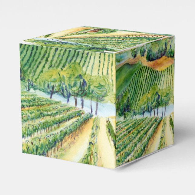 Winery Grapevines Vineyard Party Custom Gift Box (Front Side)
