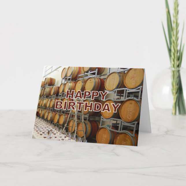 Winery Happy Birthday Card (Front)
