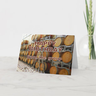 Winery Happy Birthday From Group Card