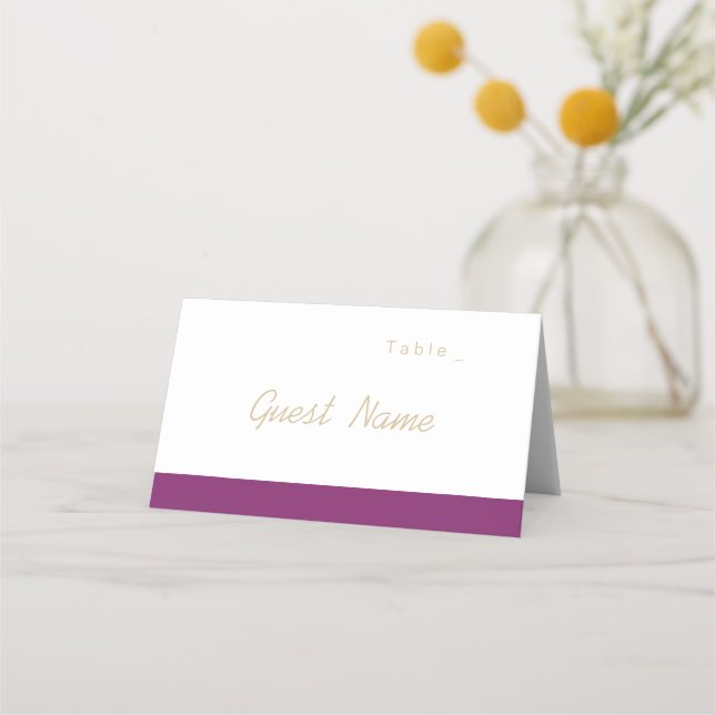 Winery minimalist modern place cards (Front)