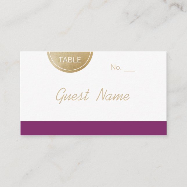 Winery minimalist modern wedding place cards (Front)
