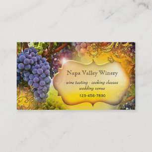 Winery or Vineyard QR Code Business Card