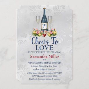Winery Or Wine Bridal Shower Invitation