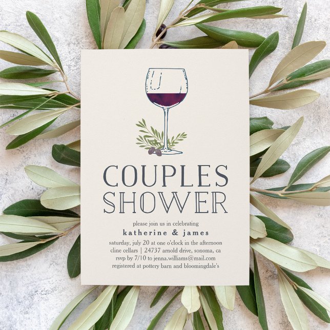 Winery or Wine Tasting Couples Shower Invitation (Creator Uploaded)