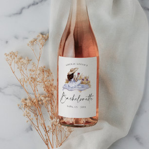 Winery Picnic Cottage Bachelorette Weekend Wine Label