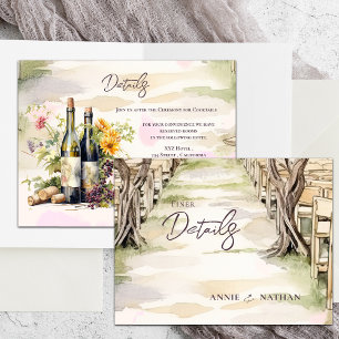 Winery Rustic Chic Grapevine Wedding Details Postcard
