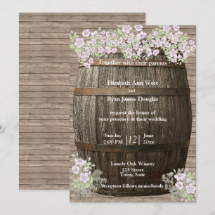 Winery, Rustic Wood, Country, Wedding Invitation