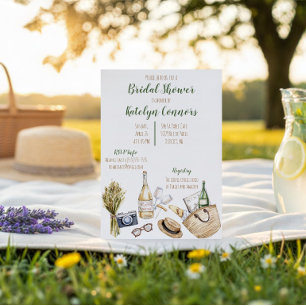 Winery Themed Bridal Shower Invitation
