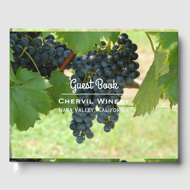 Winery Themed Custom Guest Book (Front)
