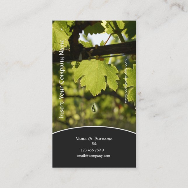 Winery vineyard grape business profile business card (Front)
